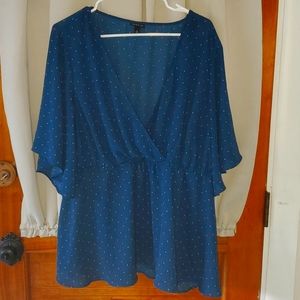 Torrid size 2 polkadot blouse